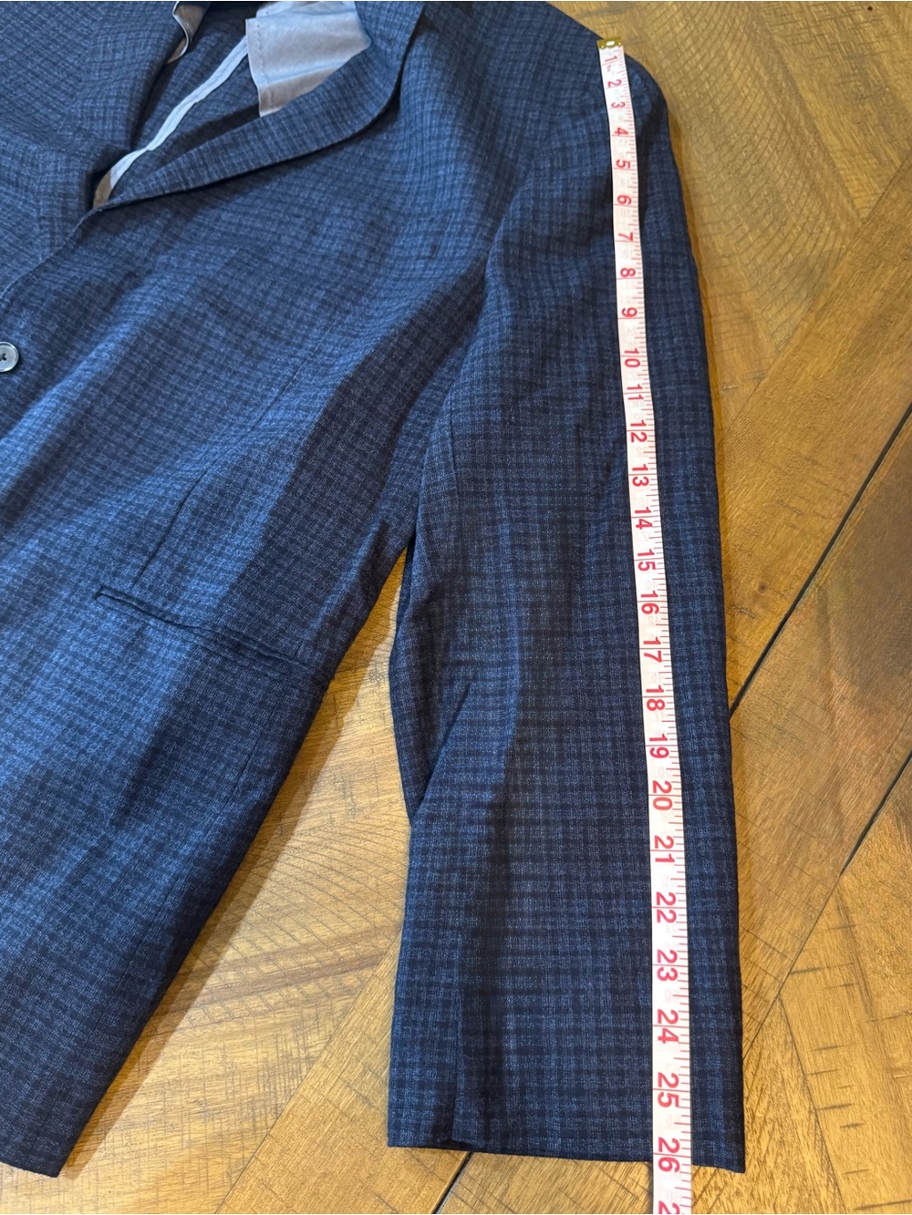 Joseph Abboud Men's Blue Plaid Sport Coat Blazer Jacket 2-Button Notch Lapel 50R - Picture 11 of 16